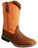 Image #1 - Twisted X Boys' Top Hand Leather Western Boots - Broad Square Toe, Orange, hi-res