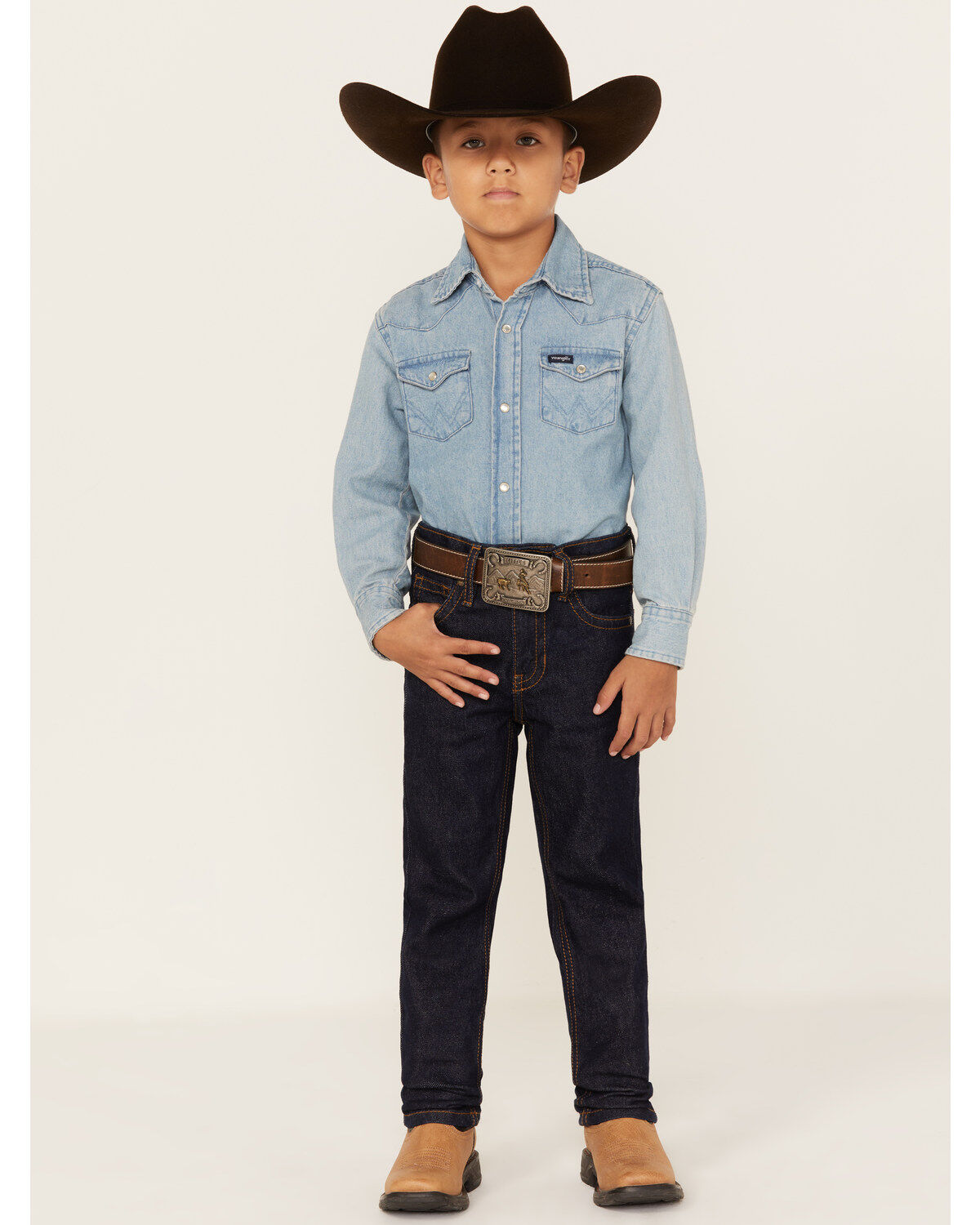 Cody James Boys' Dark Wash Slim Straight Stretch Jeans, Dark Wash, hi-res