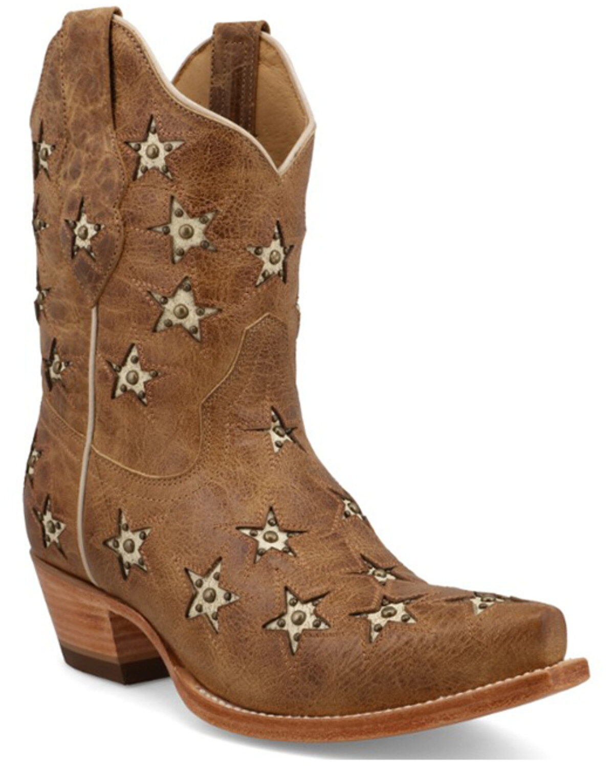 Black Star Women's Marfa Shortie Western Boots - Snip Toe, Caramel, hi-res