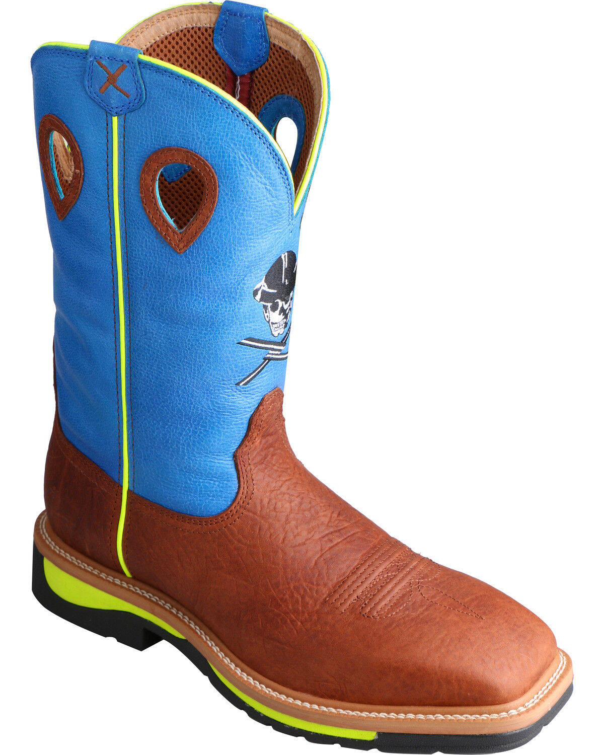 Twisted X Men's Lite Western Work Boots - Steel Toe, Brown, hi-res