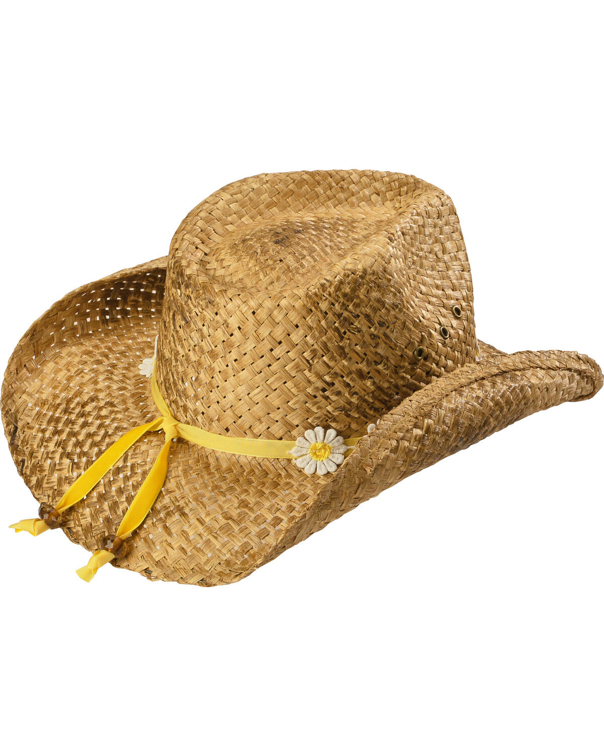 Image #3 - Shyanne&reg; Girls' Daisy Straw Hat, Brown, hi-res