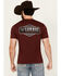 Image #1 - Cowboy Hardware Men's Boot Barn Exclusive Southwestern Logo Short Sleeve Graphic T-Shirt , Burgundy, hi-res