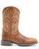 Image #2 - Justin Men's Dusky Brown Canter Cowhide Leather Western Boots - Broad Square Toe, Brown, hi-res