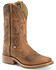Image #1 - Double H Men's ICE Roper Western Work Boots - Broad Square Toe, Tan, hi-res