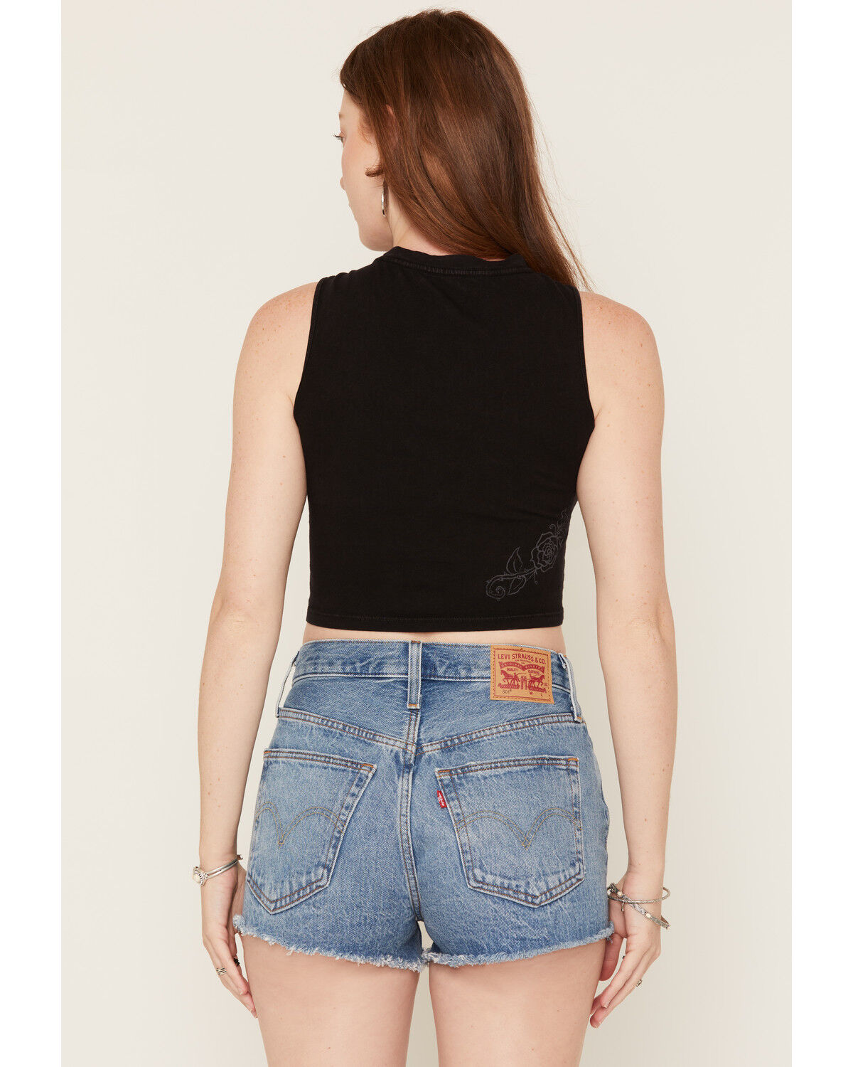 Image #4 - Affliction Women's Crystal Canyon Steer Sleeveless Tank Top, Black, hi-res