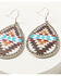 Image #2 - Shyanne Women's Frontier Antique Tear Drop Southwestern Earrings , Silver, hi-res