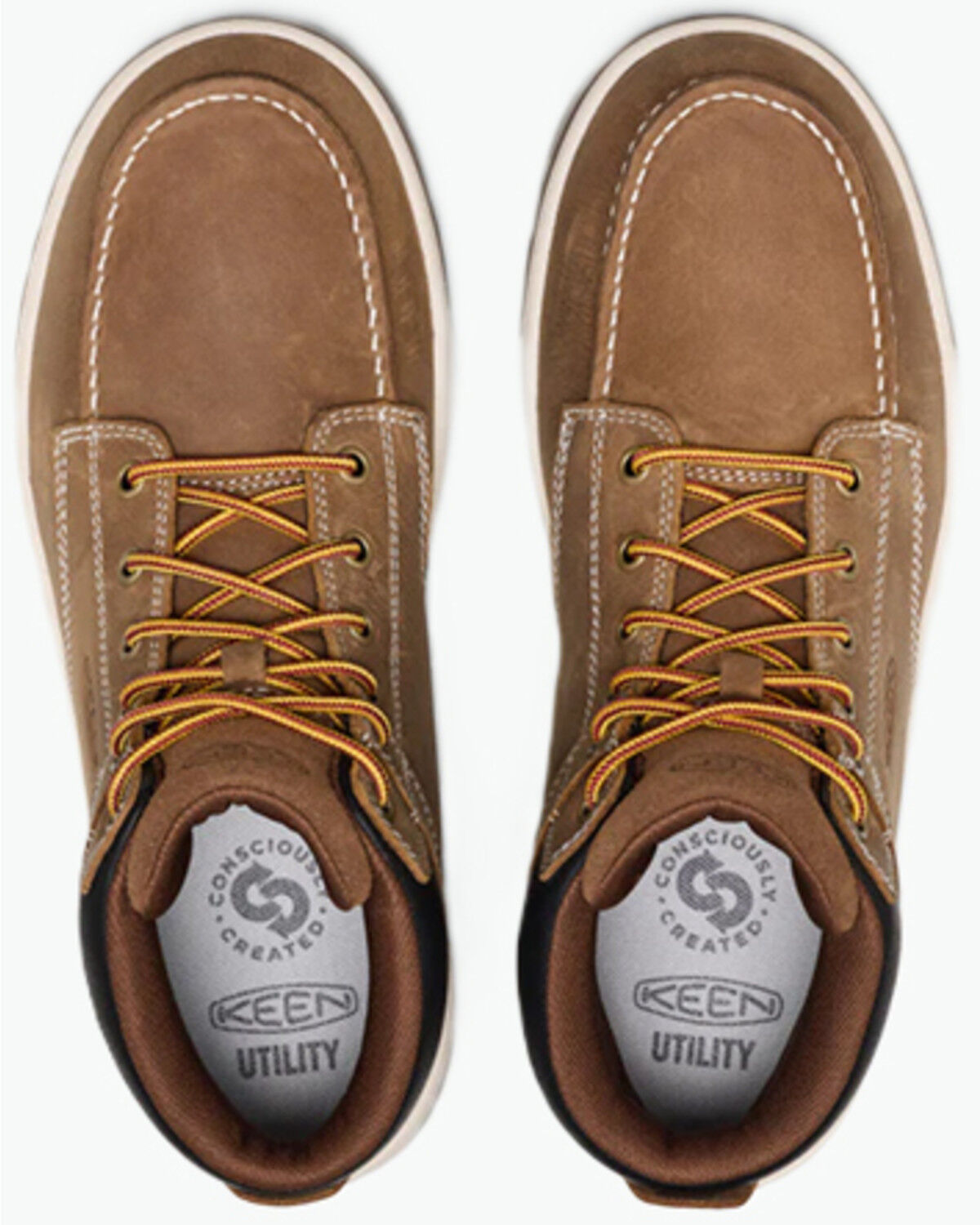 Image #4 - Keen Men's Gibson Moc Work Boots - Soft Toe, Brown, hi-res