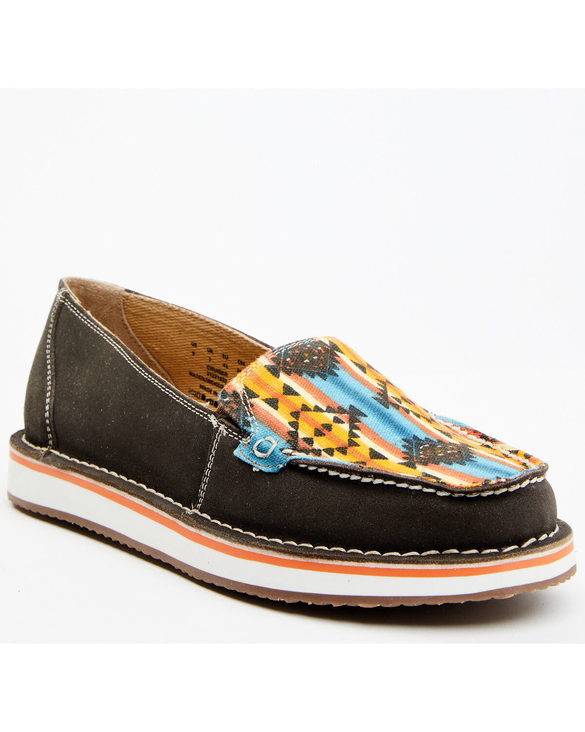 Myra Bag Women's Laguna Southwestern Print Slip-On Sneakers - Moc Toe, Brown, hi-res