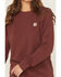 Image #3 - Carhartt Women's TENCEL&trade; Fiber Series Relaxed Fit Graphic Sweatshirt, Wine, hi-res