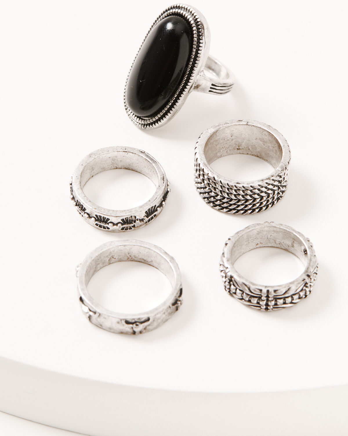 Idyllwind Women's Kensington Ring Set - 5 Piece, Silver, hi-res