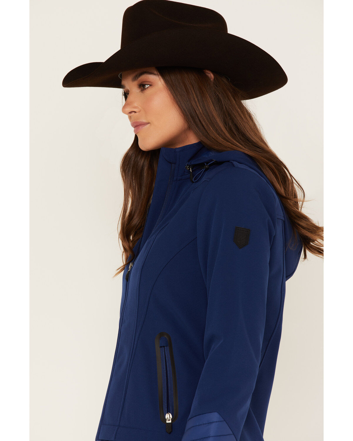 Image #3 - RANK 45&reg; Women's Seliana Hooded Hybrid Softshell Jacket, Royal Blue, hi-res
