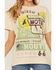 Image #3 - Cleo + Wolf Women's Route 66 Oversized Short Sleeve Graphic Tee , Oatmeal, hi-res