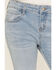 Image #2 - Shyanne Girls' Ophelia Floral Embroidered Light Wash Flare Stretch Denim Jeans , Medium Wash, hi-res