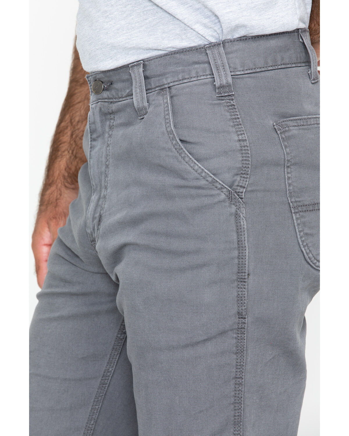 Image #4 - Carhartt Men's Rugged Flex&reg; Rigby Dungaree Stretch Work Pants, Grey, hi-res