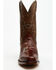 Image #4 - Dan Post Men's 12" Exotic Ostrich Leg Western Boots - Square Toe , Brass, hi-res