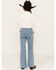 Image #3 - Rock & Roll Denim Girls' Medium Wash Conversation Print Flare Jeans, Medium Wash, hi-res