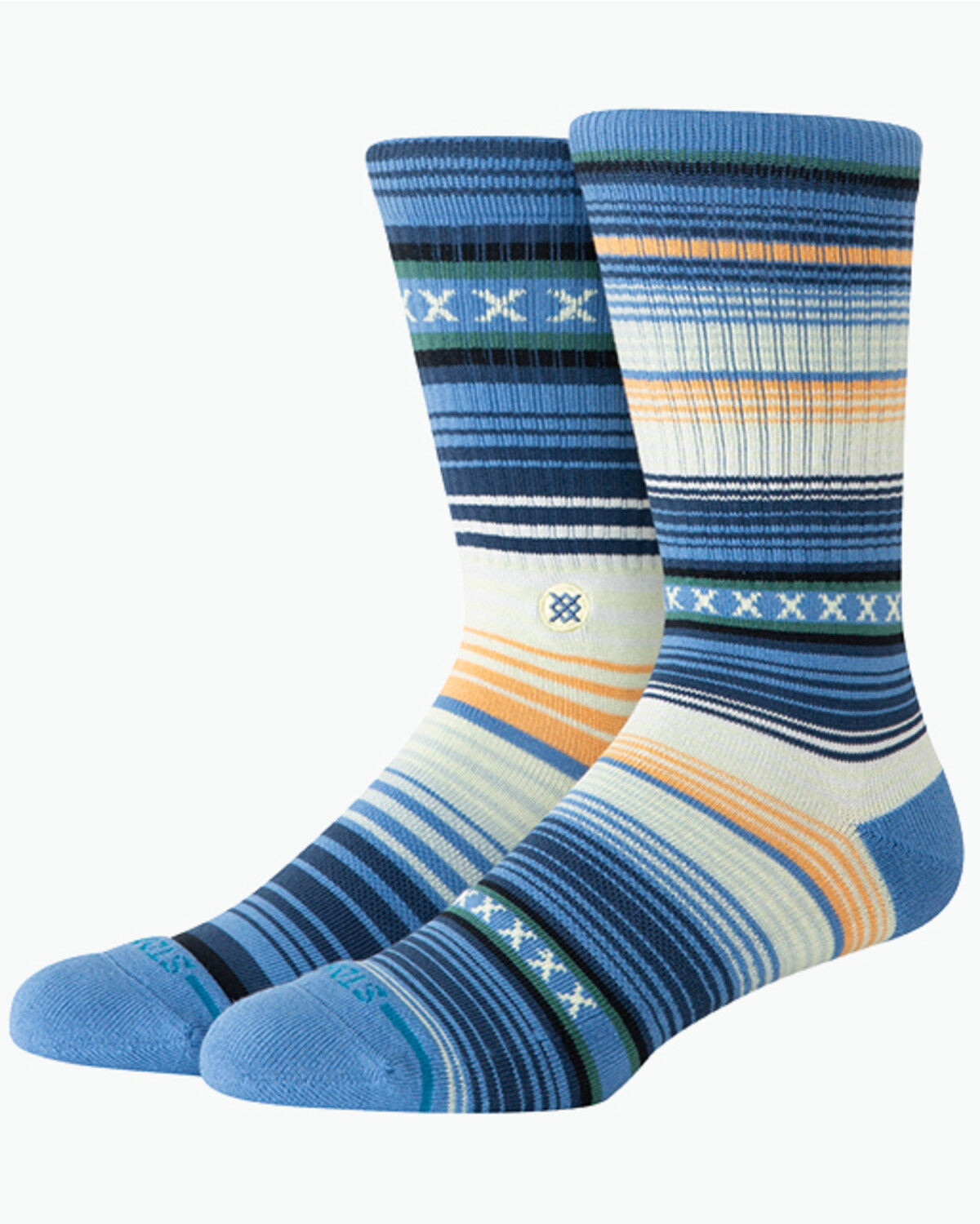 Stance Men's Curren St Crew Socks, Blue, hi-res
