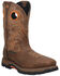 Image #1 - Dan Post Men's Storms Eye Waterproof Western Work Boots - Broad Square Toe, Brown, hi-res