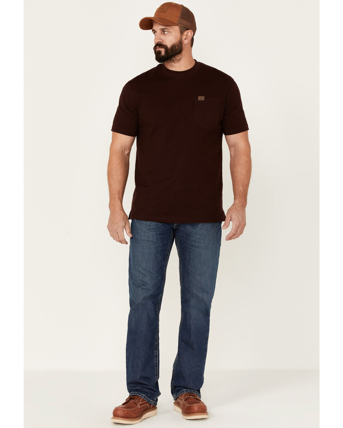 Image #1 - Ariat Men's FR M4 Boundary Medium Wash Low Rise Relaxed Bootcut Work Jeans - Big, Bronze, hi-res