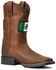 Image #1 - Ariat Boys' Boot Barn Exclusive Orguillo Mexicano II Distressed Western Boot - Broad Square Toe, Brown, hi-res