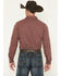 Image #4 - Gibson Trading Co Men's Buckshot Striped Print Long Sleeve Snap Stretch Western Shirt - Tall, Burgundy, hi-res