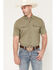 Image #1 - Ariat Men's VentTEK&trade; Solid Short Sleeve Snap Performance Shirt, Olive, hi-res