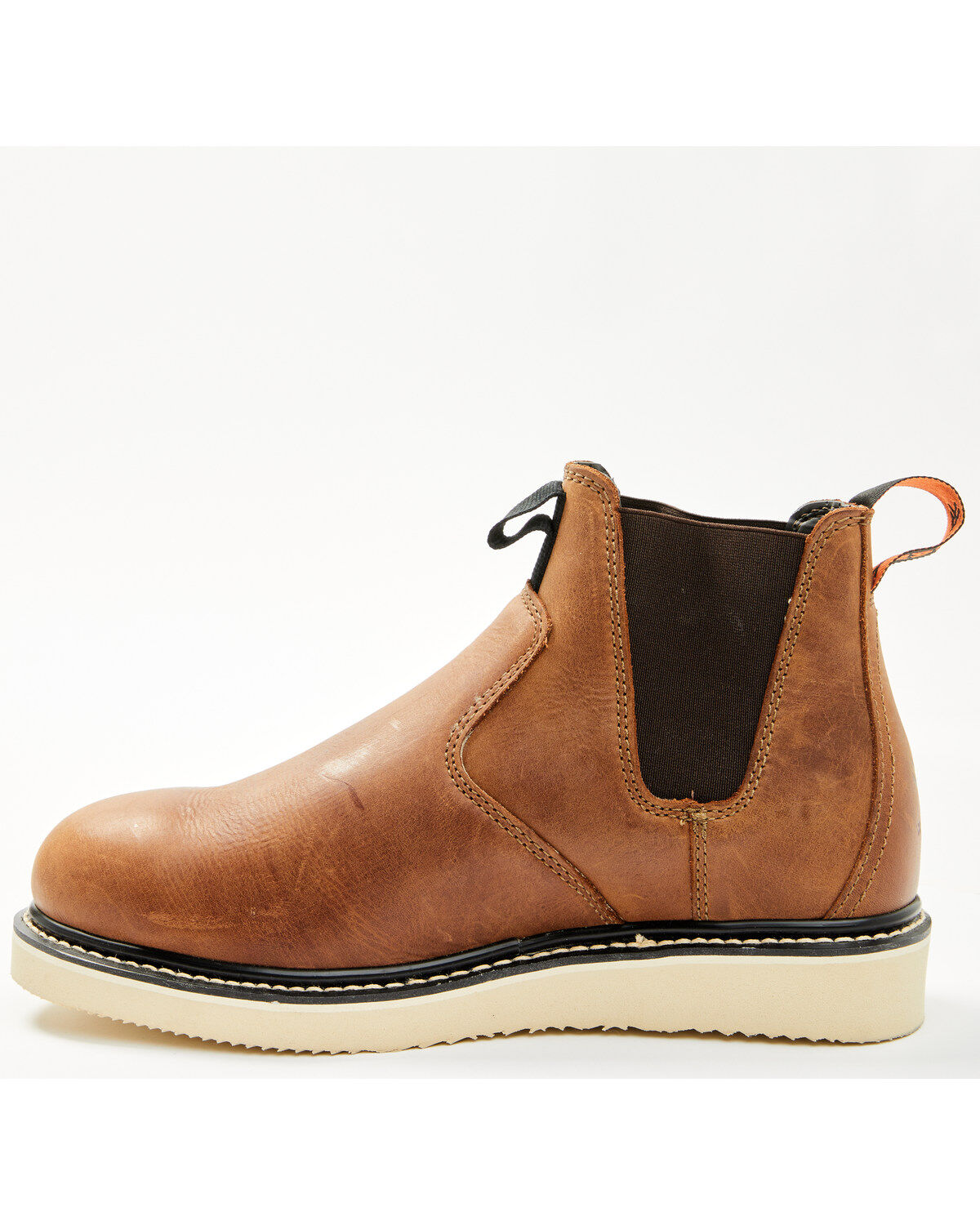 Image #3 - Hawx Men's Crazy Horse Wedge Chelsea Work Boots - Composite Toe, Brown, hi-res
