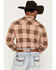 Image #4 - Cody James Men's Range Rider Plaid Print Long Sleeve Button-Down Shirt, Tan, hi-res
