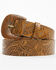 Image #1 - Shyanne Women's Tooled Buckle Belt , Brown, hi-res