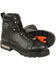 Image #1 - Milwaukee Leather Men's Lace-to-Toe Boots - Round Toe, Black, hi-res