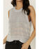 Image #3 - Sadie & Sage Women's Striped Sweater Tank , Grey, hi-res