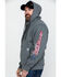 Image #3 - Wolverine Men's FR Logo Sleeve Zip-Up Work Hoodie , Ash, hi-res