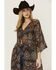 Image #3 - Shyanne Women's Floral Print Chiffon Kimono , Dark Brown, hi-res