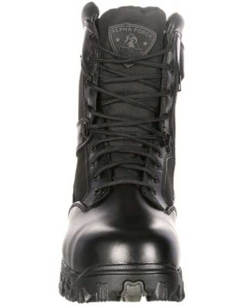 Image #6 - Rocky Men's Alpha Force Zipper Duty Boots, Black, hi-res