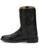 Image #3 - Justin Men's Basics Roper Western Boots - Medium Toe, Black, hi-res