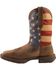 Image #4 - Rebel by Durango Men's Steel Toe American Flag Western Work Boots, Brown, hi-res