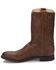 Image #3 - Justin Men's Classics Deerlite Roper Western Boots - Medium Toe, Chestnut, hi-res