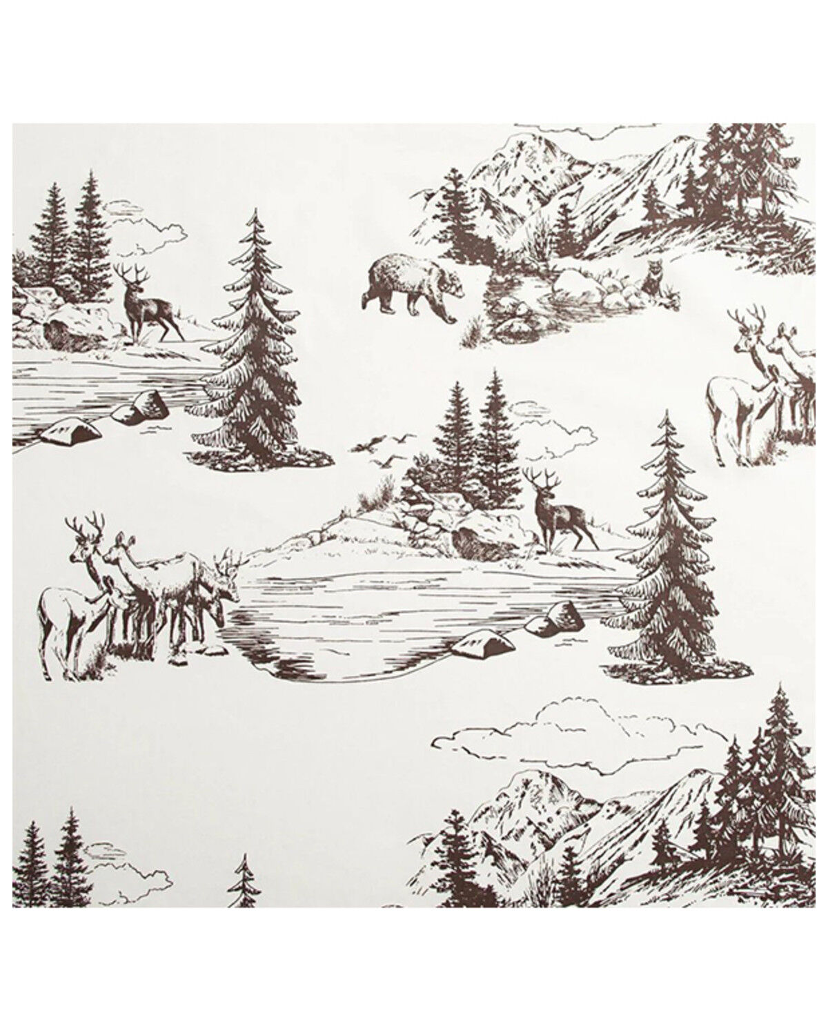 Image #3 - HiEnd Accents 200TC Cotton White Pine 4 Piece Sheet Set - Full Size, White, hi-res