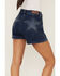 Image #4 - Rock & Roll Denim Women's Dark Wash High Rise Star Denim Shorts , Blue, hi-res