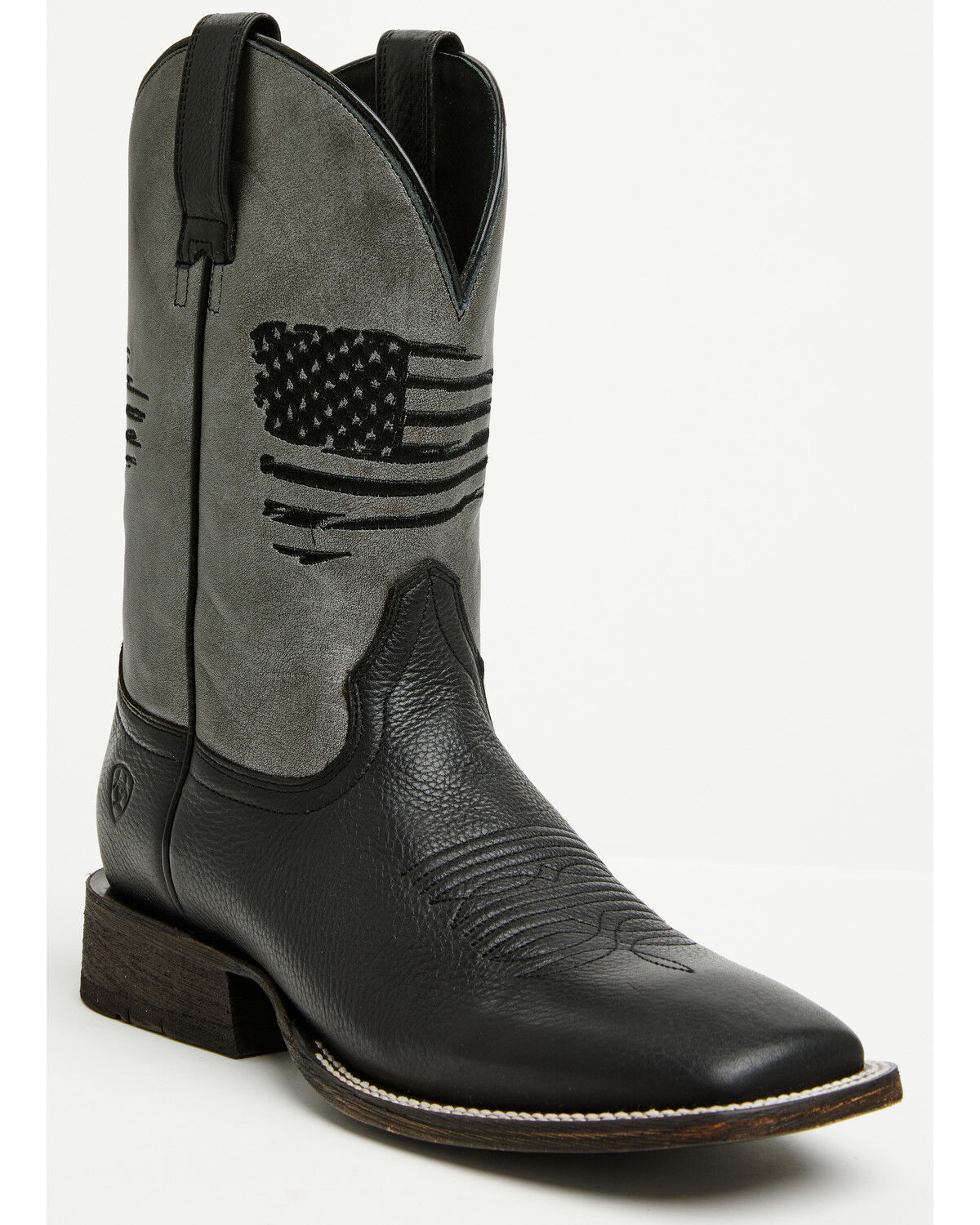 Image #1 - Ariat Men's Circuit Patriot Western Boots - Broad Square Toe, Black, hi-res