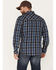 Image #4 - Resistol Men's Canon Large Plaid Long Sleeve Button Down Shirt, Blue, hi-res