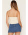 Image #4 - Cleo + Wolf Women's Sleeveless Button-Front Ruffle Hem Cami, Ivory, hi-res