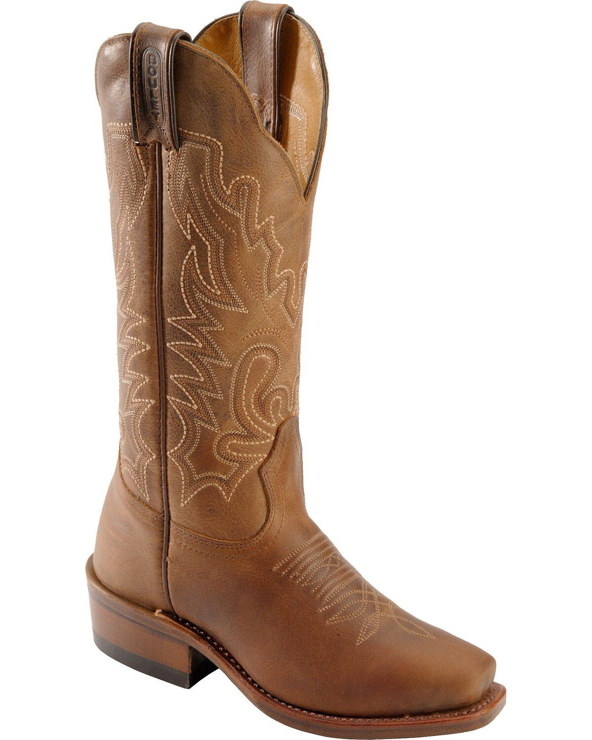 Image #1 - Boulet Women's Rancher Western Boots - Narrow Square Toe, Rustic Brn, hi-res