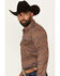 Image #2 - RANK 45&reg; Men's Trinidad Southwestern Print Long Sleeve Pearl Snap Stretch Western Shirt, Red, hi-res