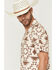 Image #2 - Sendero Provisions Men's The Padre Southwestern Print Short Sleeve Snap Western Shirt, Cream, hi-res