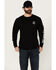 Image #1 - Troll Co Men's Grit Logo Long Sleeve Graphic Shirt , Black, hi-res