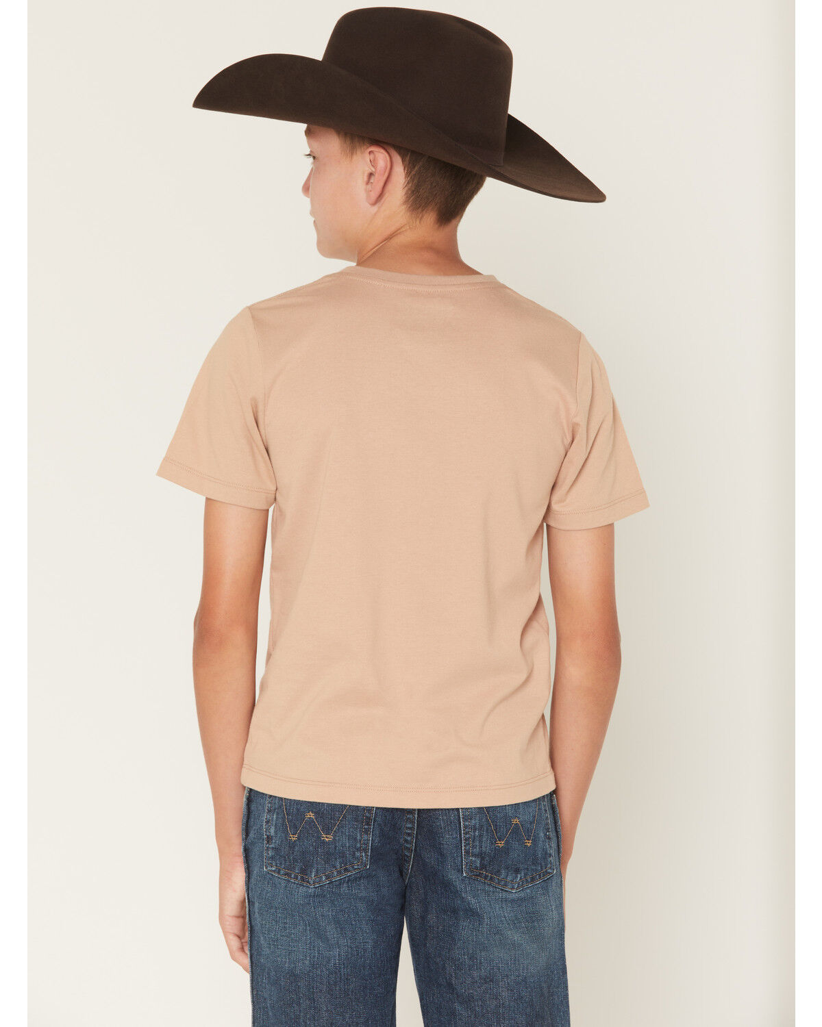Image #4 - Sable Sky Boys' All American Cowboy Short Sleeve Graphic T-Shirt, Brown, hi-res