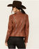 Image #4 - Maurtius Leather Women's Studded Leather Jacket , Tan, hi-res