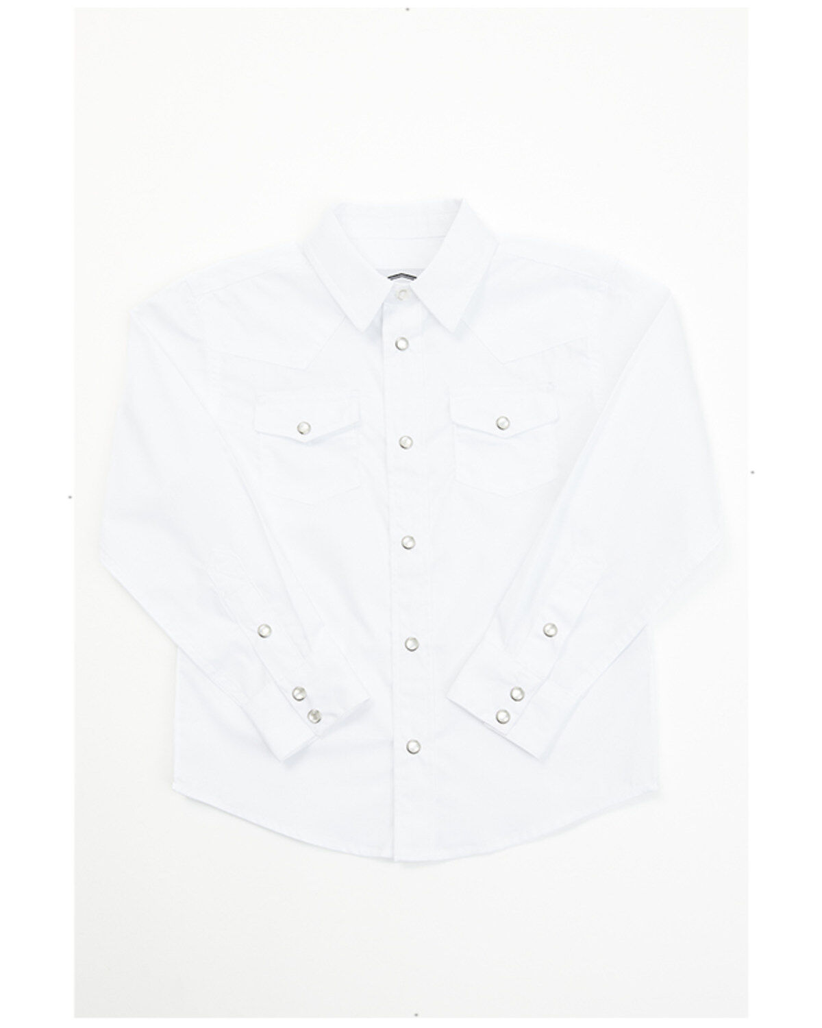 Image #1 - Gibson Trading Co Toddler Boys' Solid Long Sleeve Pearl Snap Western Shirt, White, hi-res