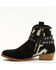 Image #3 - Shyanne Women's Bess Cow Print Western Booties - Round Toe, Black, hi-res